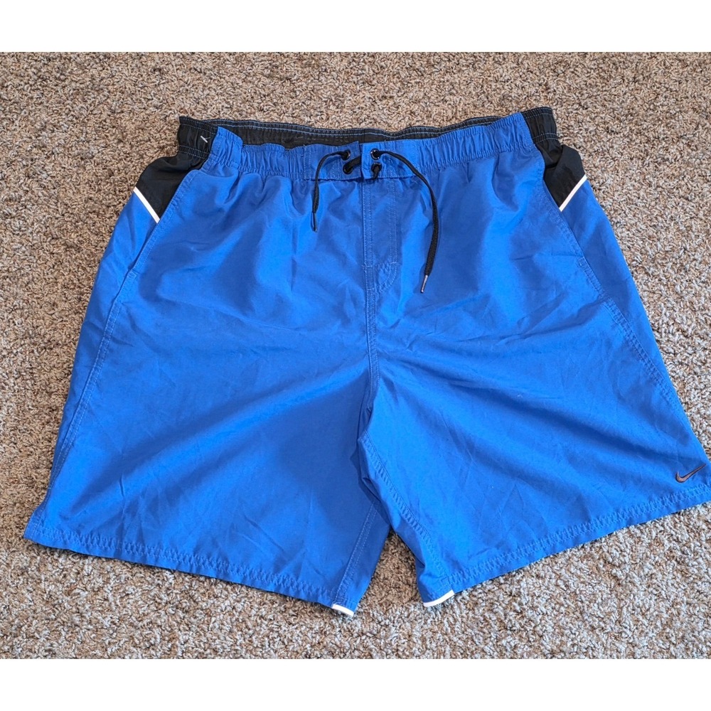 Nike Men's XXL Workout Gym Shorts Blue Black Athletic Training‎ Activewear